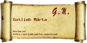 Gotlieb Márta névjegykártya